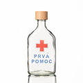 Fľaša Flask 0,2 L s obtiskom "Prvá pomoc"