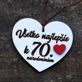 Srdiečko s venovaním k narodeninám
