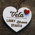 Srdiečko s venovaním - veľké