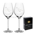 Svadobné poháre WINE 360 ml, dekor Mr. & Mrs. (2 ks)