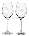 Svadobné poháre WINE 360 ml, dekor Mr. & Mrs. (2 ks)