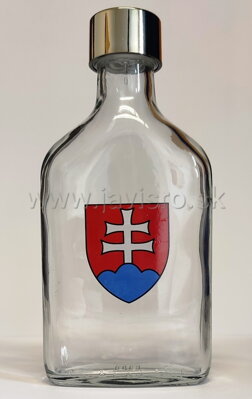 Fľaša Flask 0,2 L s obtiskom slovenského znaku