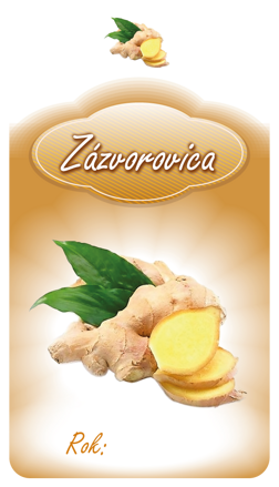 Samolepiaca etiketa Zázvorovica (s rokom)