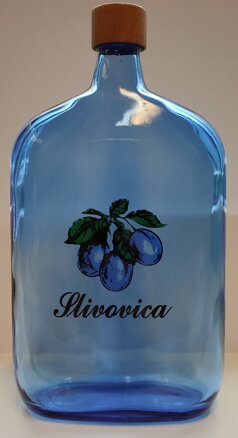 Fľaša Taschenflasche 1 L s obtiskom ovocia