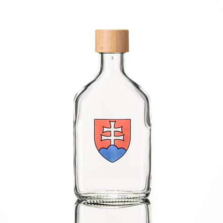 Fľaša Flask 0,2 L s obtiskom slovenského znaku