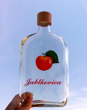 Fľaša Taschenflasche 0,5 L s obtiskom ovocia