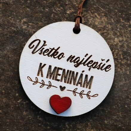 Plaketa s venovaním k meninám