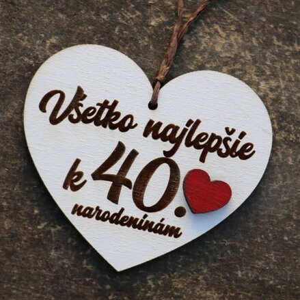 Srdiečko s venovaním k narodeninám