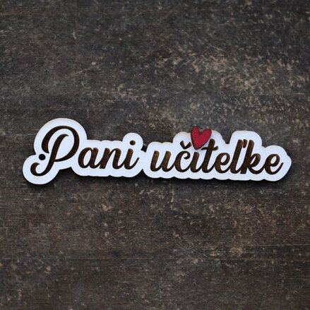 Plaketa pre pani učiteľku - nápis