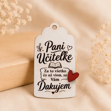 Plaketa pre pani učiteľku - tabuľka