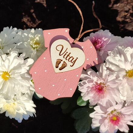 Ružová košieľka Vitaj (dievčatko)