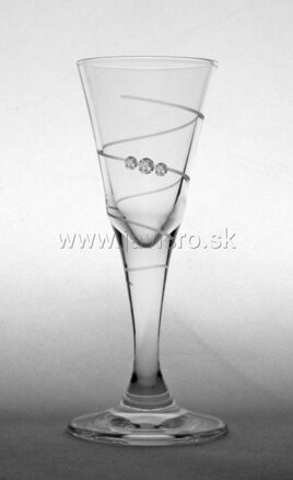 Poháriky na destiláty na nožičke Malibu 25 ml (6 ks)