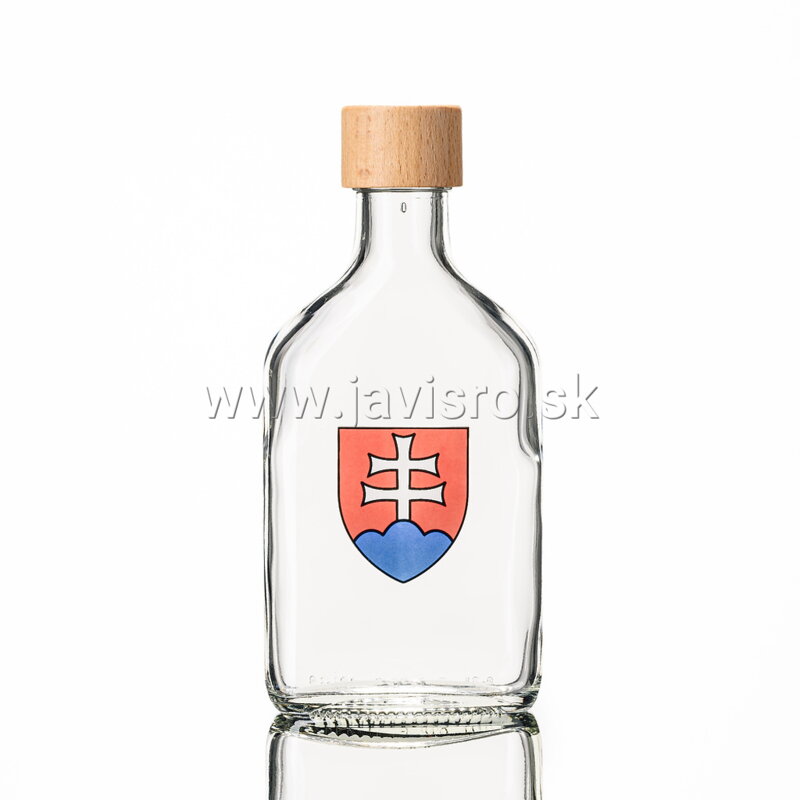 Fľaša Flask 0,2 L s obtlačou slovenského znaku