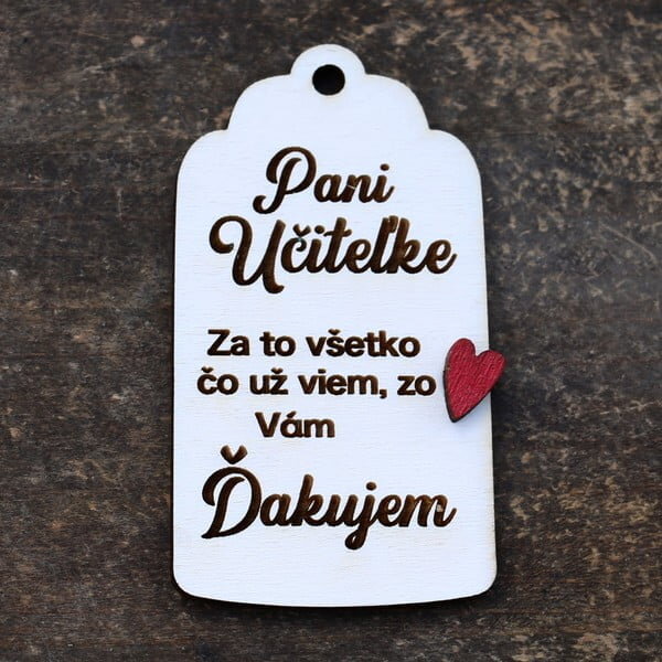 Plaketa pre pani učiteľku - tabuľka