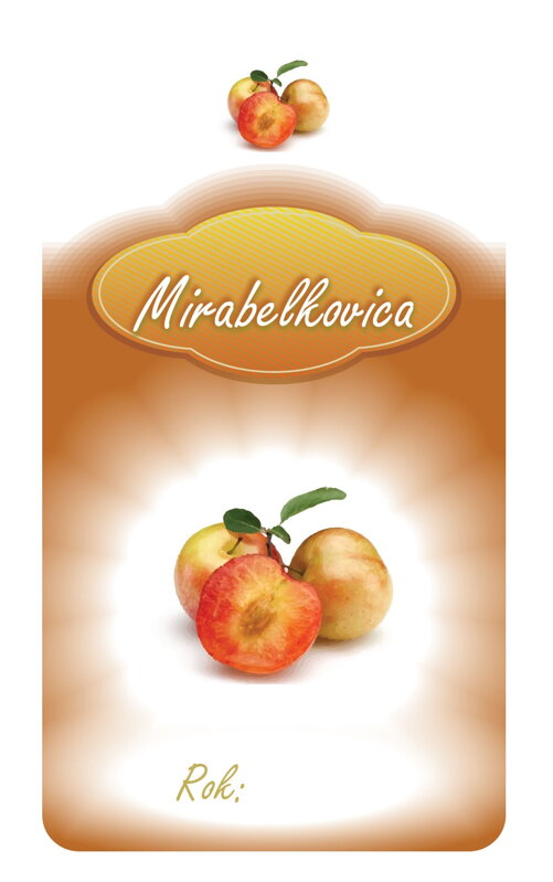 Samolepiaca etiketa Mirabelkovica (s rokom)