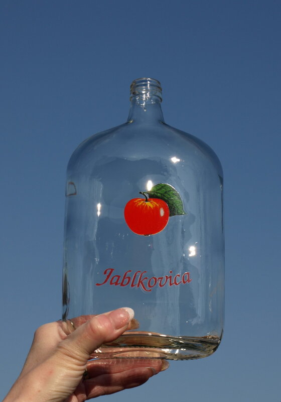 Fľaša Taschenflasche 1 L s obtlačou ovocia