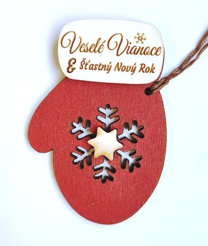 Vianočná plaketa - Rukavica
