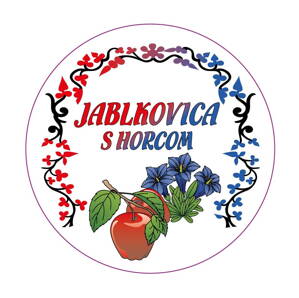 Samolepiaca etiketa Jablkovica s HORCOM kruh - Kopaničiarsky štýl