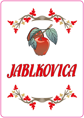 Samolepiaca etiketa Jablkovica - Kopaničiarsky štýl