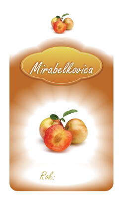 Samolepiaca etiketa Mirabelkovica (s rokom)