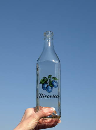 Fľaša Sparflasche 0,5 L s obtiskom ovocia