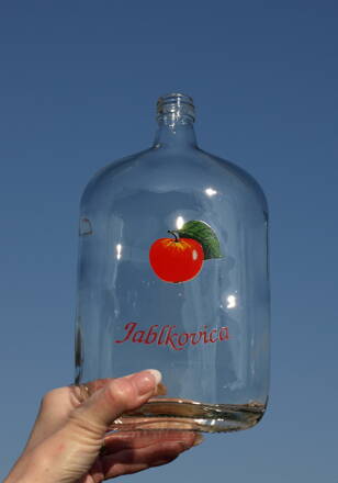 Fľaša Taschenflasche 1 L s obtiskom ovocia