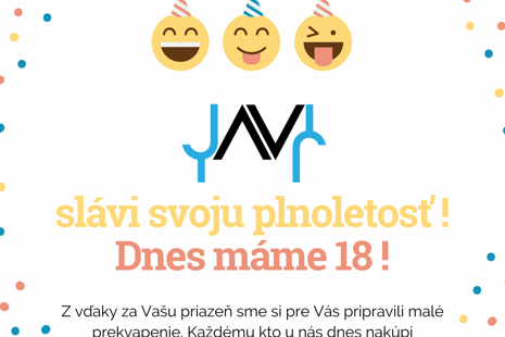 JAVI slávi svoju plnoletosť! :)