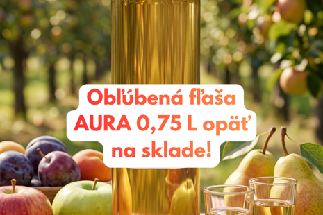 Obľúbená fľaša AURA 0,75 L opäť na sklade!